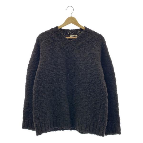 AURALEE / オーラリー WOOL SLUB KNIT V-NECK P/O ウールスラブ V...