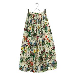 GUCCI / グッチ シルクツイル フローラ プリーツスカート
