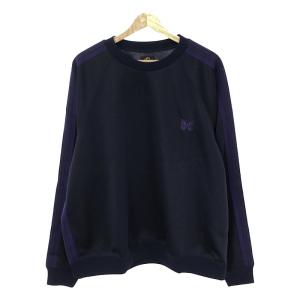 【新品】  Needles / ニードルス | Track Crew Neck Shirt / タック クルーネック スウェット シャツ | XL | ネイビー | メンズ｜kldclothing