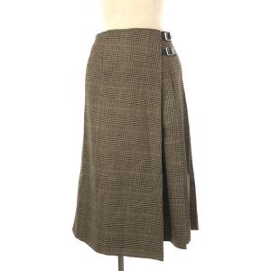 foufou / フーフー | glen check tuck wlap skirt スカート | F | ブラウン | レディース｜kldclothing