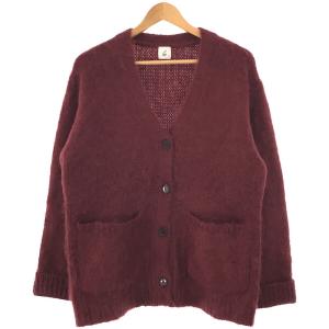 【美品】  6(ROKU) / ロク | 2022AW | MOHAIR SHAGGY V NECK CARDIGAN モヘヤシャギーVネックカーディガン | FREE | ボルドー｜kldclothing