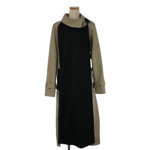 sacai / サカイ | 2023SS | Gabardine Panelled Coat トレンチコート | 1 | ベージュ/ブラック | レディース｜kldclothing