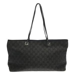 GUCCI / グッチ | 36173 GGキャンバス レザーハンドル トートバッグ | ブラック | レディース｜kldclothing