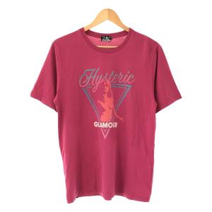 HYSTERIC GLAMOUR / ヒステリックグラマー | TRIANGLE FRAME コットン 両面 プリント Tシャツ | M | ピンク | メンズ｜kldclothing