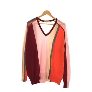 TOGA PULLA / トーガプルラ | 2020AW | Stripe knit ウール マルチ ストライプ Vネック ニット | 38 | マルチカラー | レディース｜kldclothing