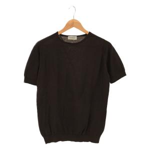 JOHN SMEDLEY / ジョンスメドレー | シーアイランドコットン 海島綿 半袖ニットTシャツ  | M | ブラウン | メンズ｜kldclothing