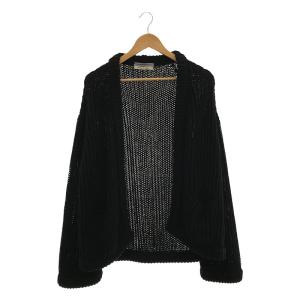 【美品】  Cristaseya / クリスタセヤ | 2022SS | Editions #18 Linen Cardigan リネンローゲージカーディガン | L | ブラック | メンズ｜kldclothing