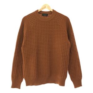 ROBERTO COLLINA / ロベルトコリーナ | メリノウール 編み地切替 クルーネックニット | 50 | ブラウン | メンズ｜kldclothing