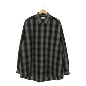 【美品】  Graphpaper / グラフペーパー | Ombre Check Oversized Regular Collar Shirt / オンブレチェック オーバーサイズ シャツ｜kldclothing