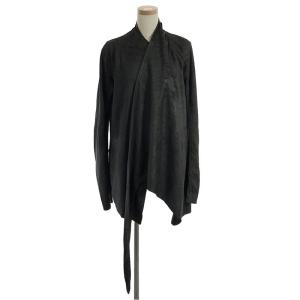 Rick Owens / リックオウエンス | リブスリーブ レザージャケット / 総裏地 | 40 | チャコールブラック | レディース｜kldclothing