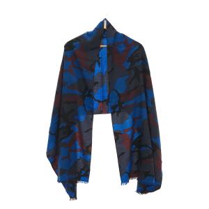 【美品】  COACH / コーチ | CAMO SCARF スカーフ | ネイビー｜kldclothing