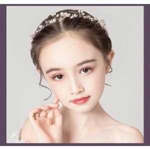 子供髪飾り　ヘアピン カチューシャ　ピアノ発表会　ヘアアクセサリー     キッズ  誕生日プレゼント キッズ カチューシャ  安い    フラワーガール｜kleeladystore