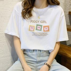 レディースTシャツ　半袖Tシャツ　綿100%Tシャツ　夏半袖Tシャツ　プリントTシャツ　S/M/L｜kleeladystore