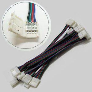 LEDテープ用 5050SMD RGB対応 2個セット 4PIN 幅10mm用 延長用コネクタ はん...