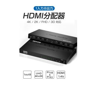 HDMI分配器 スプリッター 1入力8出力 4...の詳細画像1