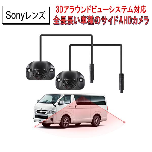 交換用カメラ  720P 2個セット 3Dアラウンドビューシステム 中型大型車対応 AHD高解像度C...