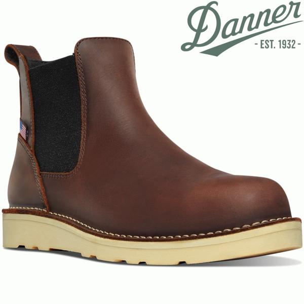 ダナー スリッポン ブーツ DANNER Bull Run Chelsea Brown 15481