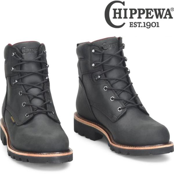 Chippewa チペワ SUPER DNA 6インチ 防水 レースアップブーツ メンズ 本革 Vi...