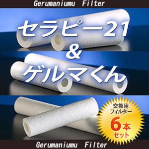 セラピー21・ゲルマくん【交換用フィルター　6本セット】≪ゲルマニウム温浴・温浴器≫【送料無料】