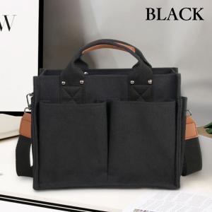 トートバッグ 帆布 大きめ A4 ショルダー ...の詳細画像2