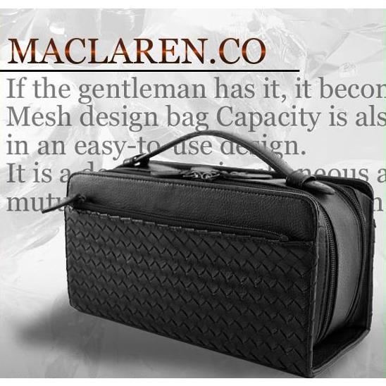 【MACLAREN.co】編み込みメッシュボックスタイプセカンドバッグ■AN-2046■【送料無料】
