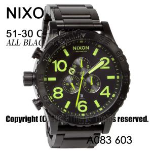 [ニクソン] NIXON 腕時計 51-30 CHRONO: ALL BLACK/LIME A083-603-00 メンズ [並行輸入品]｜kmr