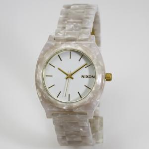 ニクソン NIXON 腕時計 TIME TELLER ACETATE: WHITE GRANITE/GOLD NA3272031-00 正規輸入品 A3272031 A327-2031 タイムテラー アセテート｜kmr