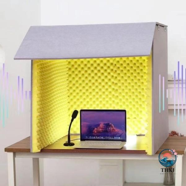 防音ボックス パーテーション 防音ブース 自宅 天板付き 幅80×奥行80×高さ80cm 簡易防音室...