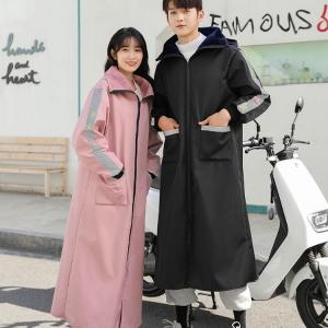 ロング丈 ジャケット 手袋付き 自転車 フード...の詳細画像1