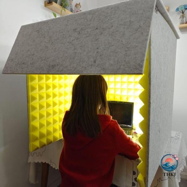 防音ボックス パーテーション 防音ブース 自宅 天板付き 幅76×奥行80×高さ80cm 簡易防音室...