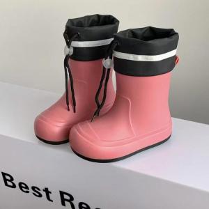 レインシューズ キッズ 雨具 軽量 レインブー...の詳細画像3