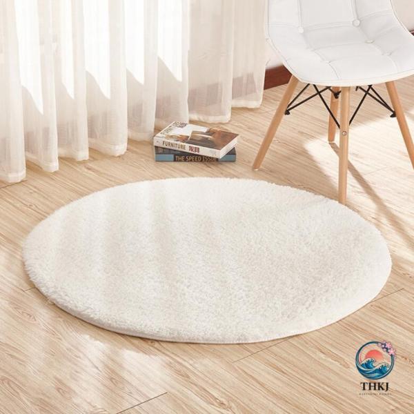 ラグ 円形 80cm 洗える カーペット ラグマット 絨毯 じゅうたん 丸型 北欧 おしゃれ カーペ...