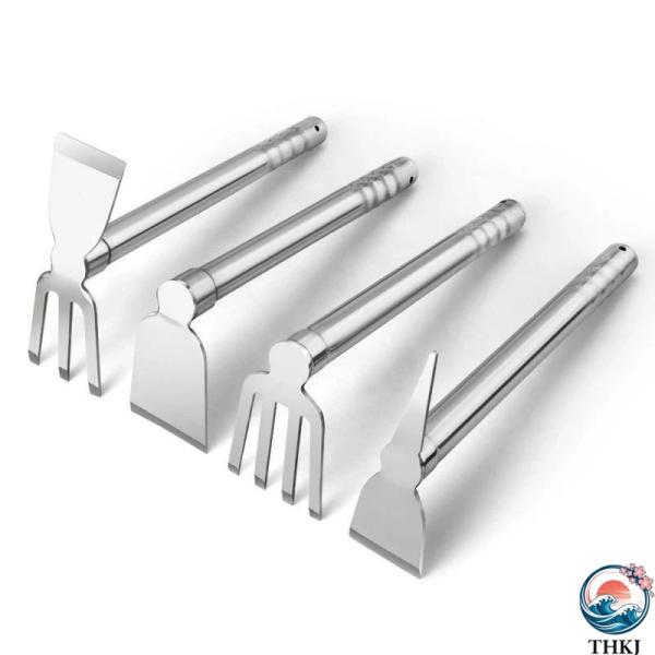 くわ ステンレス鋼鍬 園芸用 片手鋤 農機具 土寄せ 草削り 掘り ステンレスパイプ柄 平鍬 小 シ...