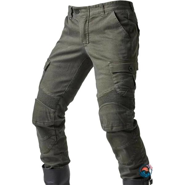 バイクパンツ プロテクタ付き メンズ ライディングパンツ 耐磨 ストレッチ素材 プロテクター 通気性...