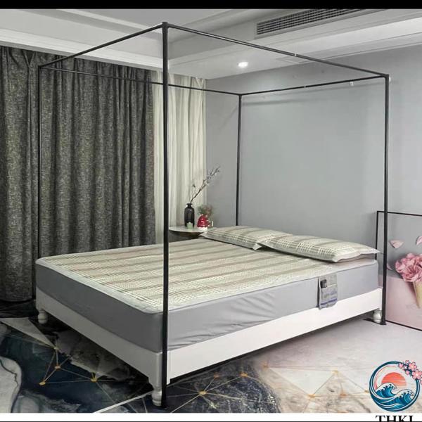 天蓋ベッドフレームポール、 ツインサイズベッドキャノピーフレームポール、寝室の装飾蚊帳ブラケットに適...