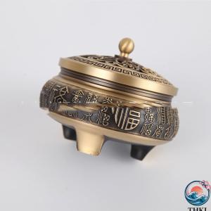 銅製 お香立て 三脚の香炉 置物 彫刻飾り 香...の詳細画像2
