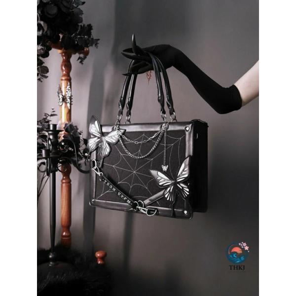 痛バッグ 痛バ トートバッグ きれい 胡蝶デザイン バタフライ デコバッグ 鞄 クリアバッグ クリア...