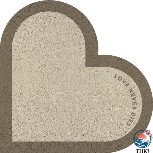 玄関マット pvc ハートがた 可愛い 80*80cm 室内 おしゃれ ラグ カーペット ドアマット...