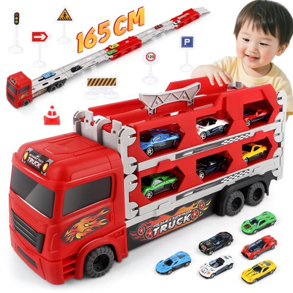 車 おもちゃ 2歳 建設車両セット 1台収納車 6台ミニカーセット 車のおもちゃ はたらくくるま お...