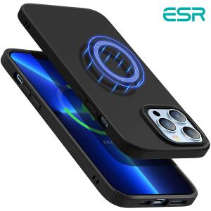 ESR iPhone 13 / 13 Pro / 13 Pro Max ケース シリコンケース MagSafe対応 磁気充電 スリム 柔軟 HaloLock付き 衝撃吸収 米軍MIL規格 カメラガード付き｜knicomcorp