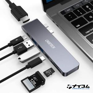 【メール便送料無料】CHOETECH HUB-M14 USB-C（PD） 7ポートハブ 7in2 40g超軽量 MacBook Pro/Air 4K Thunderbolt対応【国内正規品】
