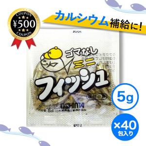 大島食品工業 ゴマなし ミニフィッシュ 小袋包装5g x40袋入り おつまみ 珍味 小分け 大容量 子供 健康 おやつ カルシウム 国産 いわし 人気