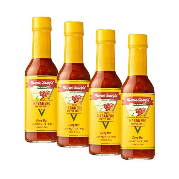 マリーシャープス・ハバネロソース ファイアリーホット(大辛) 148ml×4本セット ベリーズ レッ...