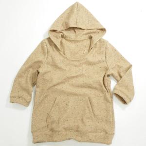 型紙  レディース プルオーバーパーカー ニット生地向けカット済みパターン｜knit-yamanokko