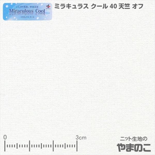 お肌に優しい冷感＆消臭ニット ミラキュラス・クール40天竺 オフ 「ひんやりマスク肌側素材に！」