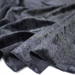 クラッシュベロア ブラック 145cm巾 ニット生地の商品画像
