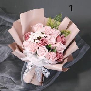 ソープフラワー花束花弁ブーケギフト石鹸のお花soapflowerボックス薔薇ひまわり向日葵ローズプレゼントお祝い2023年花母の日