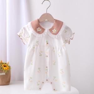ベビー服 ロンパース 半袖 カバーオール 女の...の詳細画像1