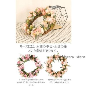 プリザーブドフラワー 母の日 リース 玄関 飾...の詳細画像4