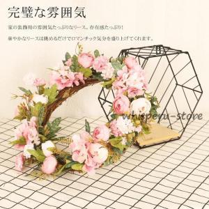 プリザーブドフラワー 母の日 リース 玄関 飾...の詳細画像5